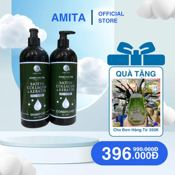 Cặp dầu gội – xả Anki Herb: Giải pháp phục hồi tóc gãy rụng từ thảo dược thiên nhiên